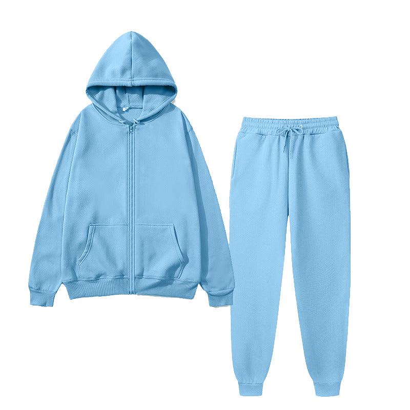 Men's Sports Fleece Suit Solid Color