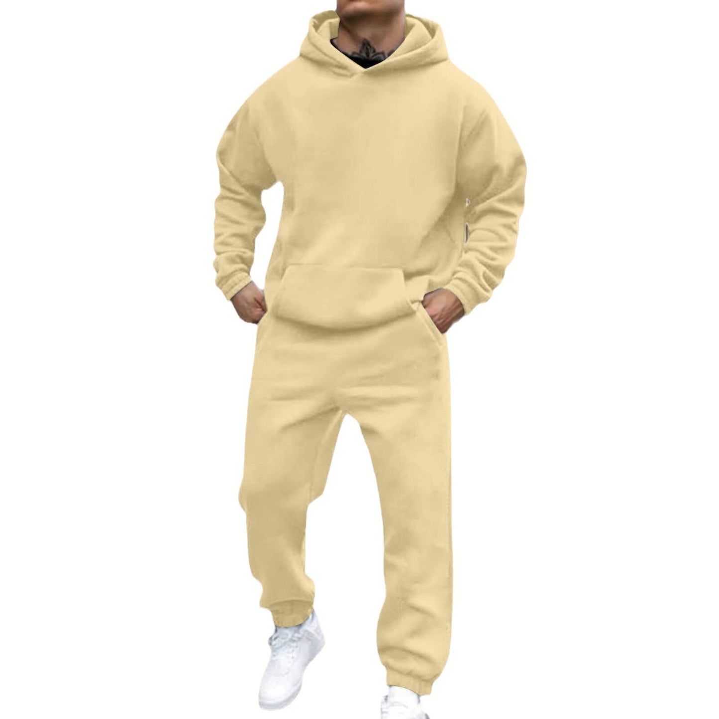 Fleece Fashion Casual Loose Long Sleeve Hoodie Set