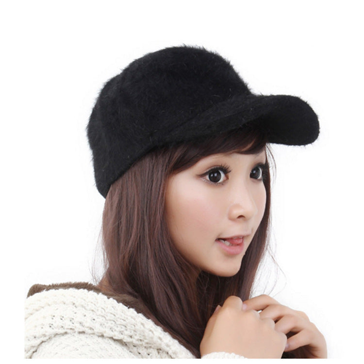 Shangtu fur hat warm knit cap