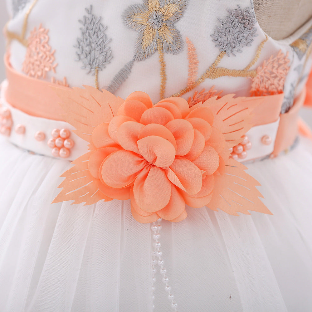 Lace color matching princess dress