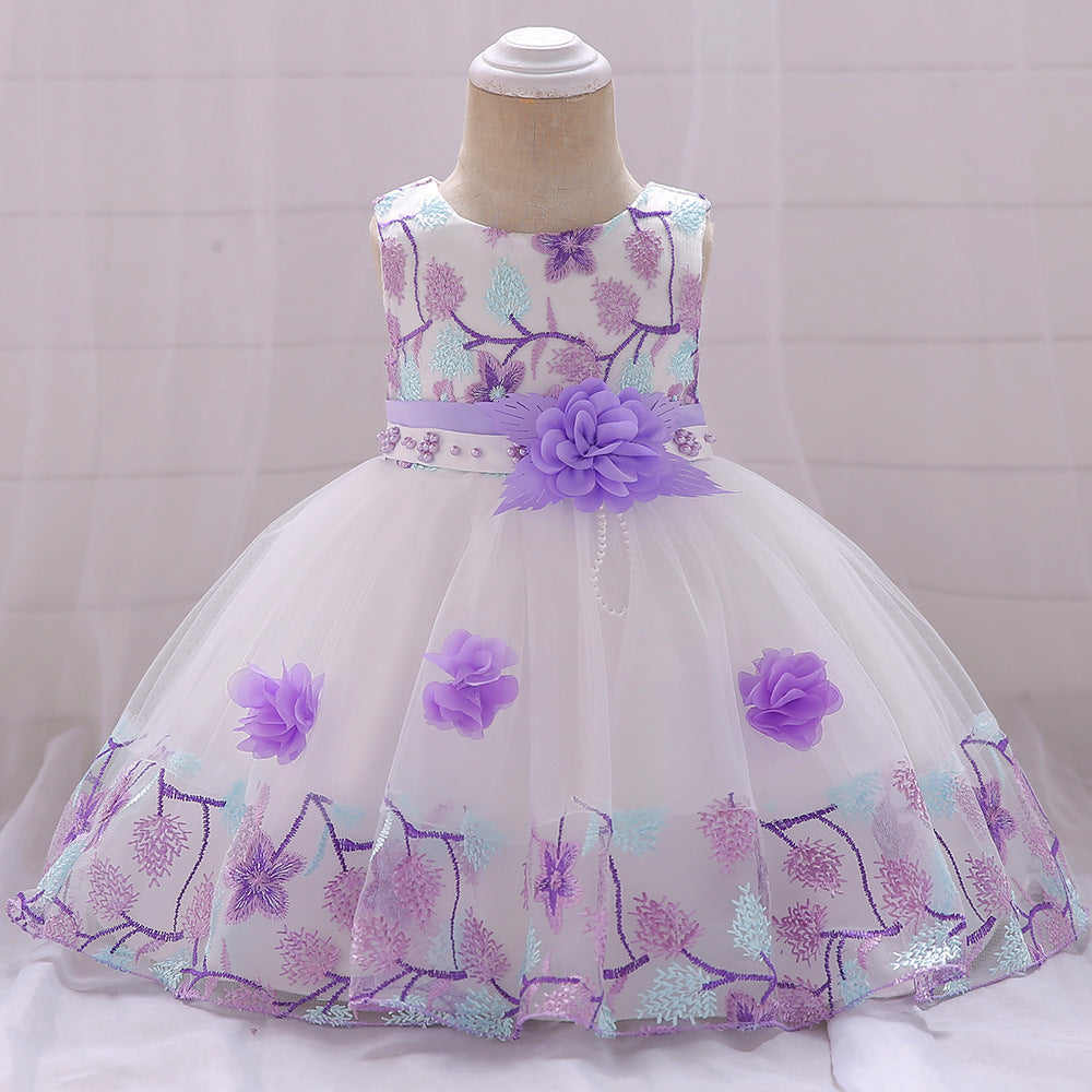 Lace color matching princess dress