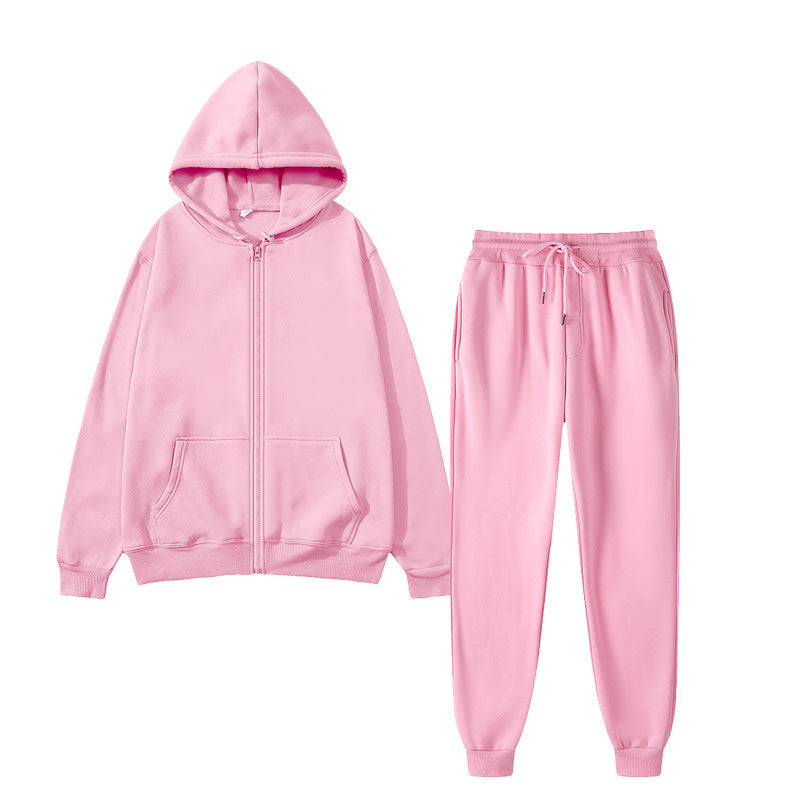 Men's Sports Fleece Suit Solid Color