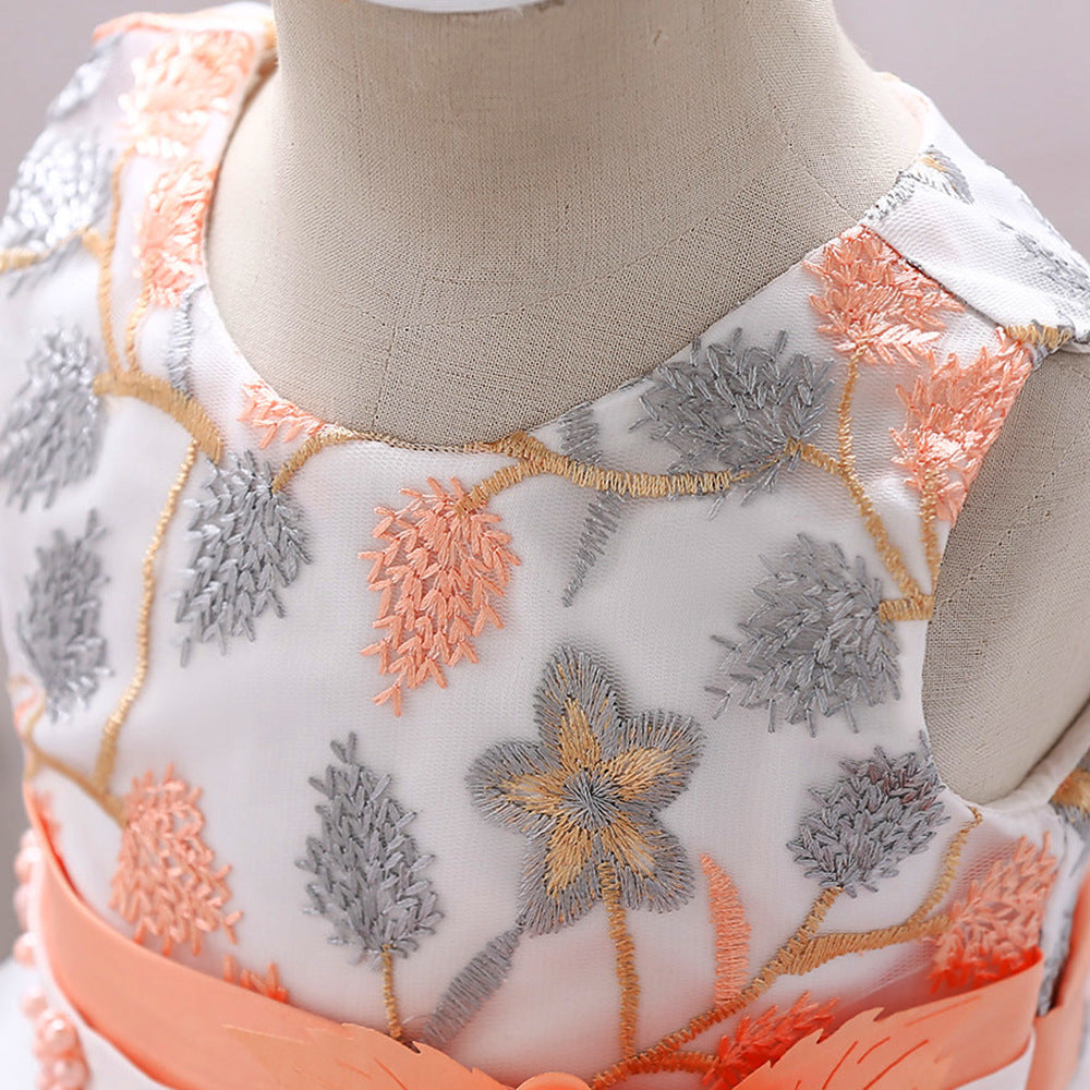 Lace color matching princess dress