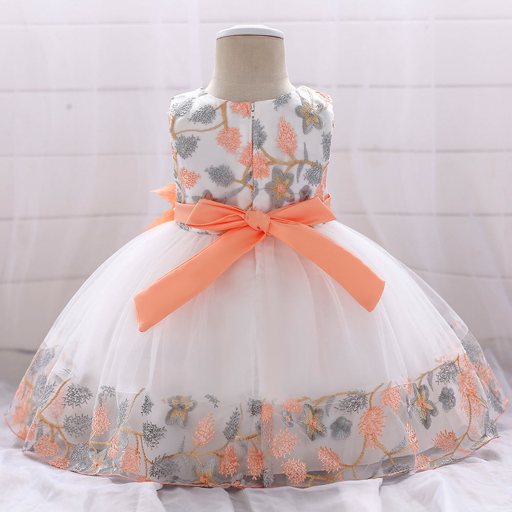 Lace color matching princess dress