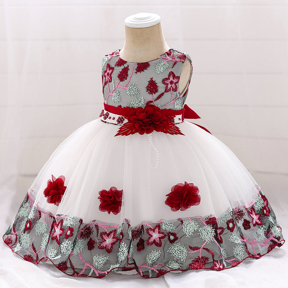 Lace color matching princess dress