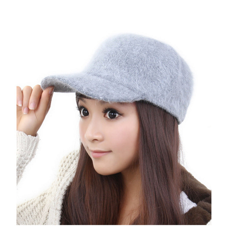 Shangtu fur hat warm knit cap