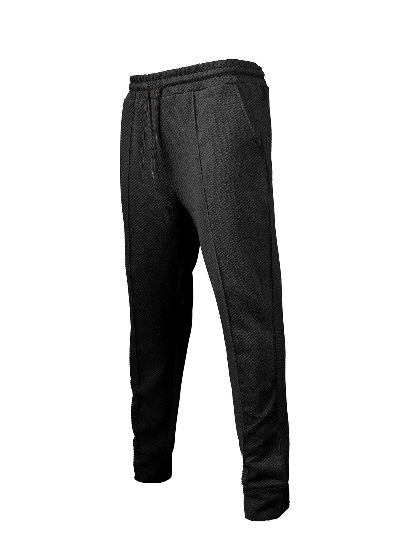 Mid-waist Sports Casual Solid Color Drawstring Loose Jogging Trendy Long Pants