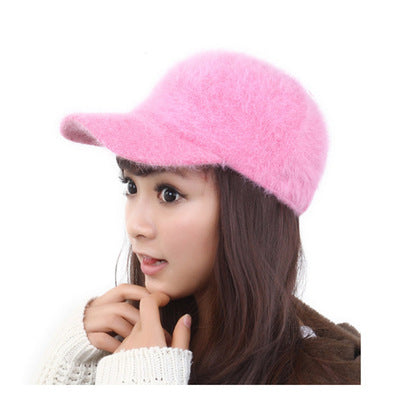 Shangtu fur hat warm knit cap