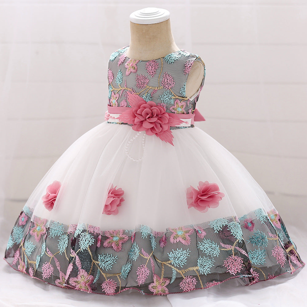 Lace color matching princess dress