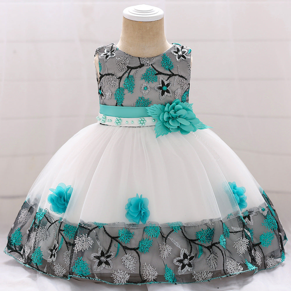 Lace color matching princess dress