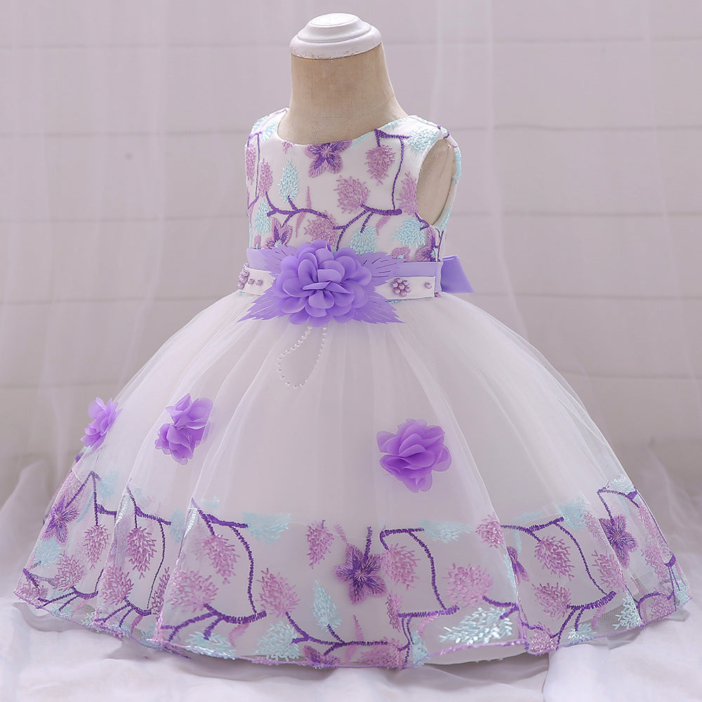 Lace color matching princess dress