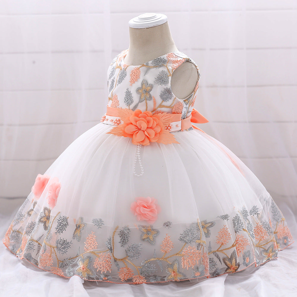 Lace color matching princess dress