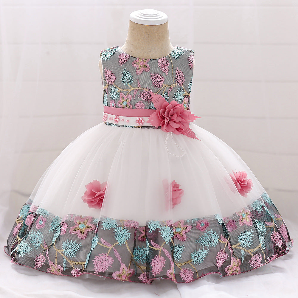 Lace color matching princess dress
