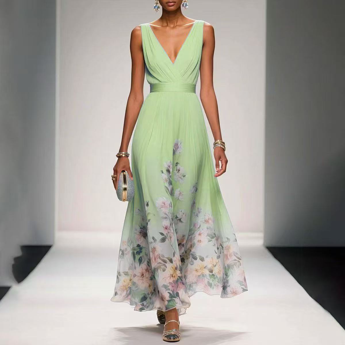 Evening Gown Elegant V-neck Cross-border Dress