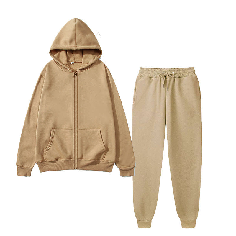 Men's Sports Fleece Suit Solid Color