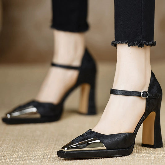 Women's French-style Chunky-heeled Elegant Ankle Boots