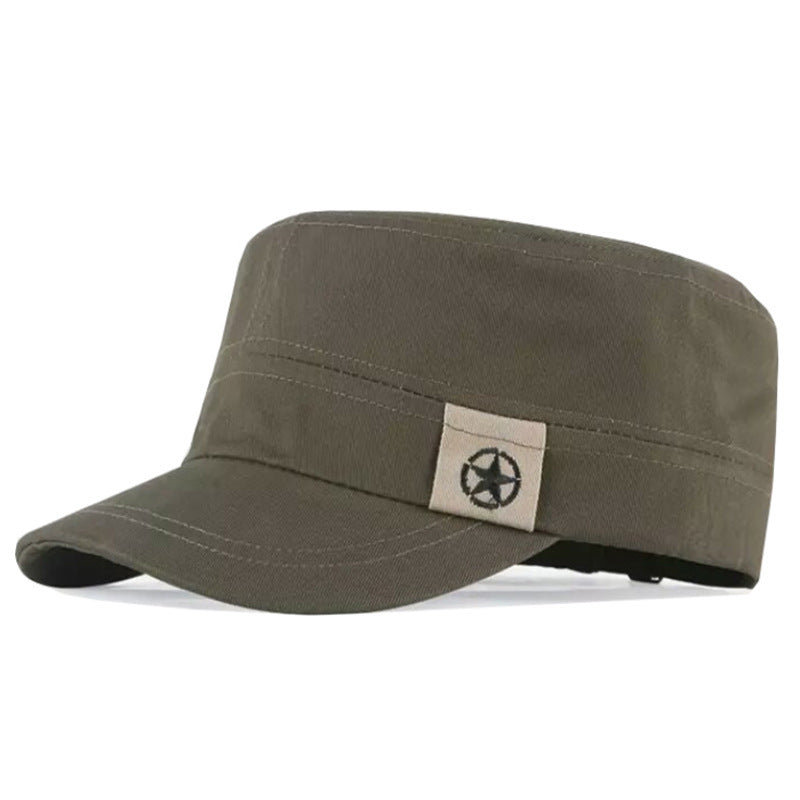Outdoor sun protection military hat flat cap