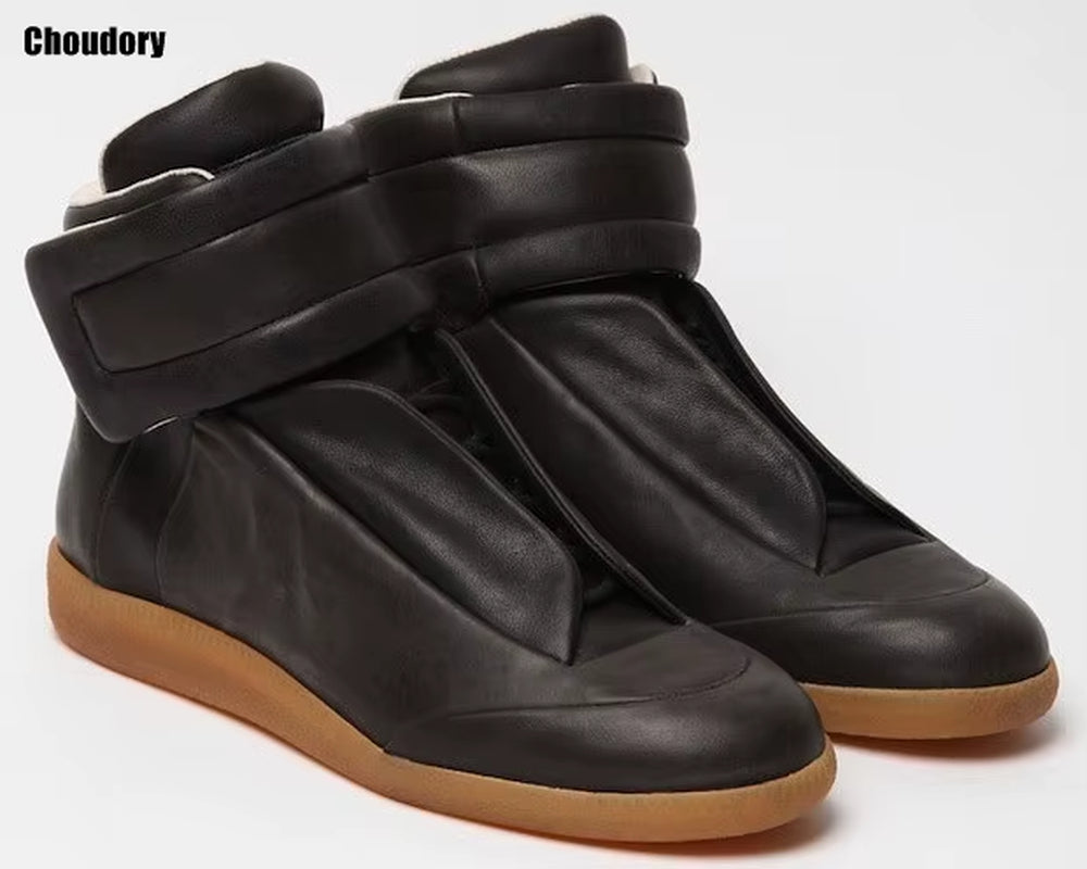 38-46 Luxury Brand Men Shoes Shinny Leather Casual Shoes Men'S High Top Silvery Gold Red High Quality Men Flats Casual Shoes