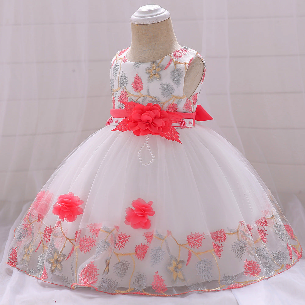 Lace color matching princess dress