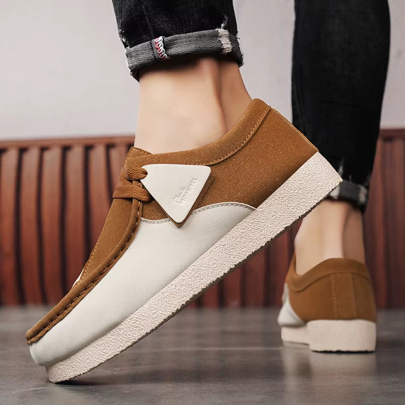 New Arrival Vintage Casual Shoes for Men Luxury Slip on Suede Sneakers Men Comfortable Walking Mens Boat Shoes Chaussures Homme