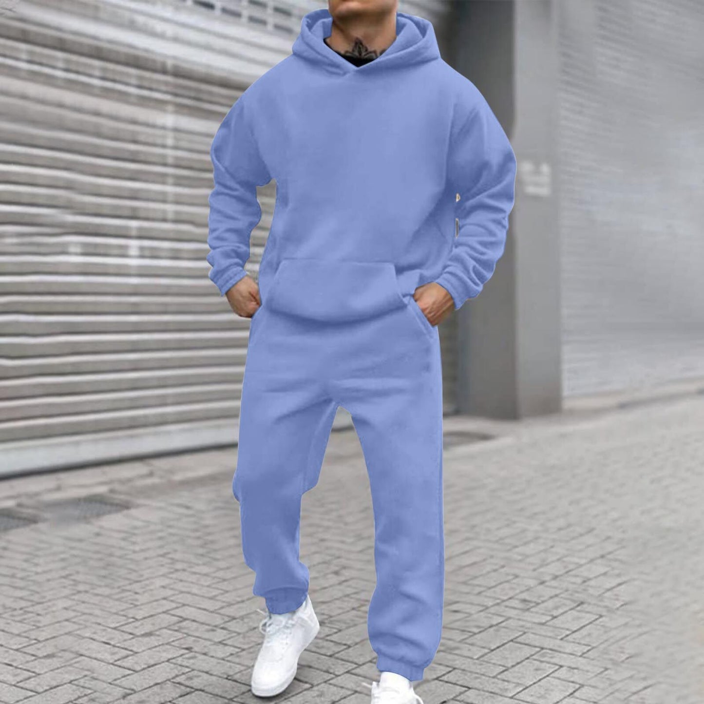 Fleece Fashion Casual Loose Long Sleeve Hoodie Set