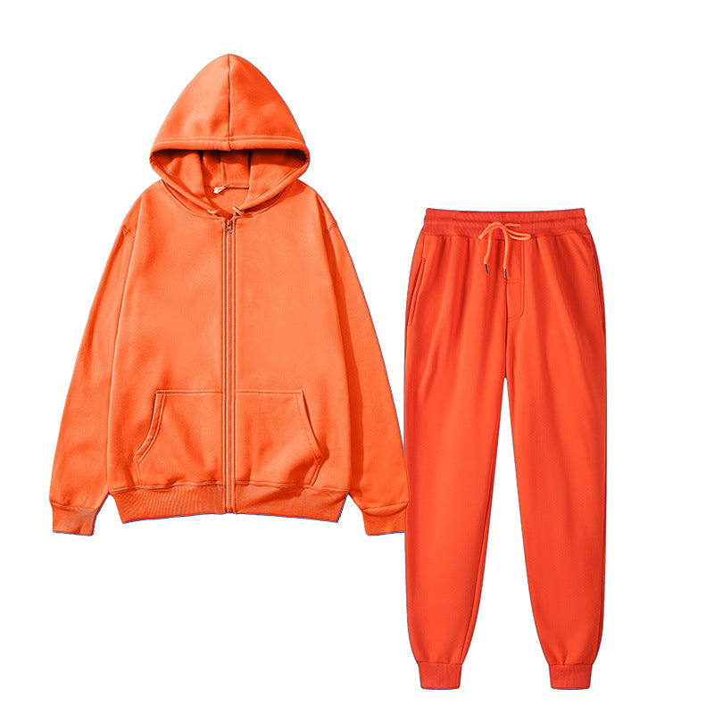 Men's Sports Fleece Suit Solid Color
