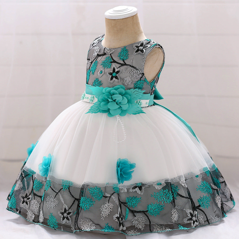 Lace color matching princess dress