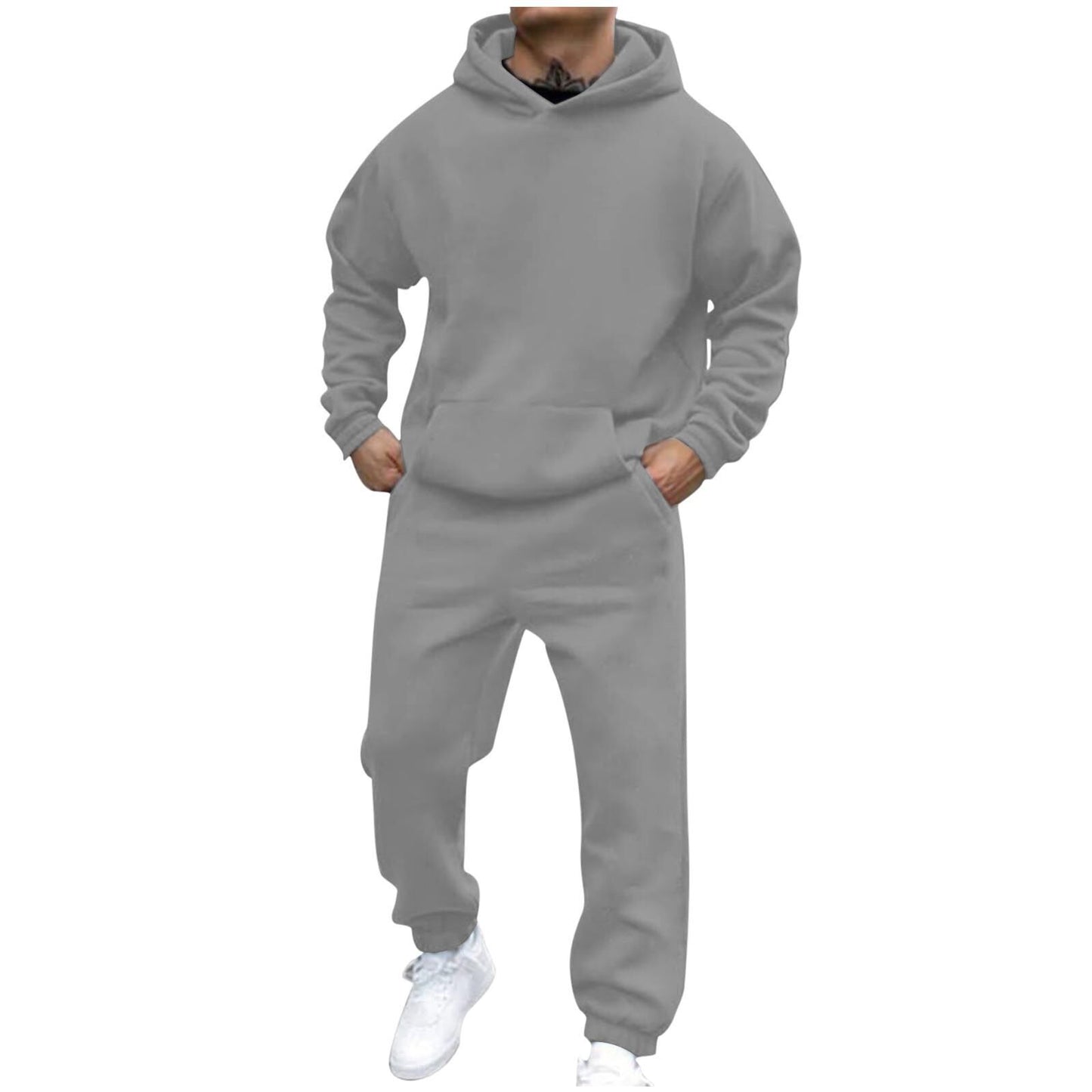 Fleece Fashion Casual Loose Long Sleeve Hoodie Set