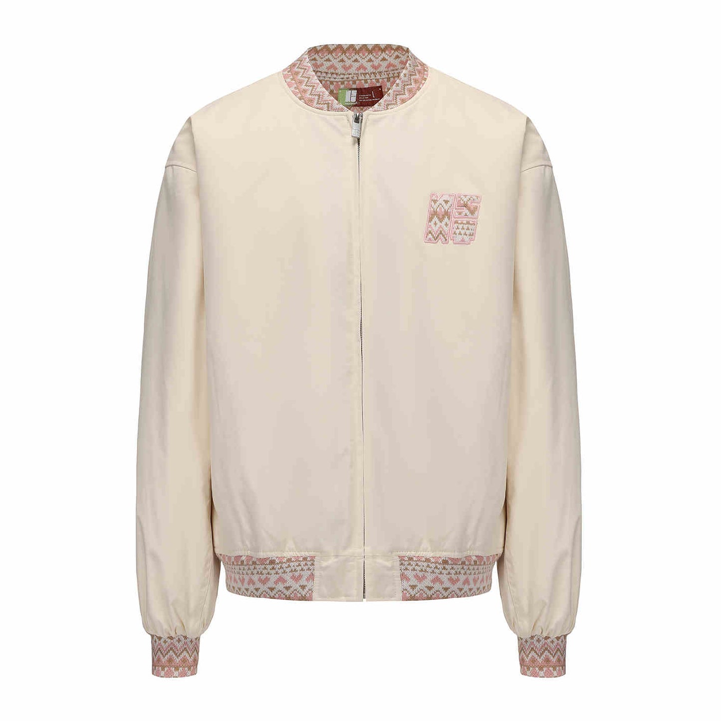 Ethnic Jacquard Stitching Thick Quilted Couple Baseball Uniform Jacket