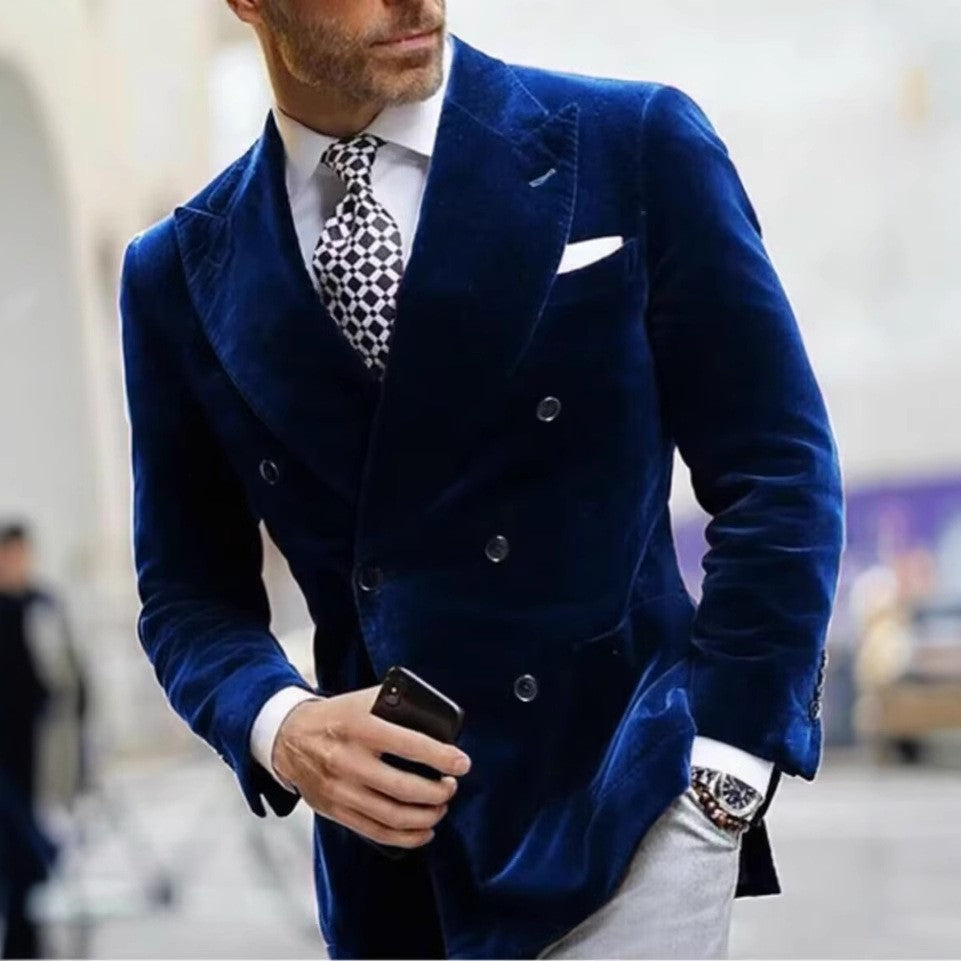 Men's Slim-Fit Single Coat Suit Jacket
