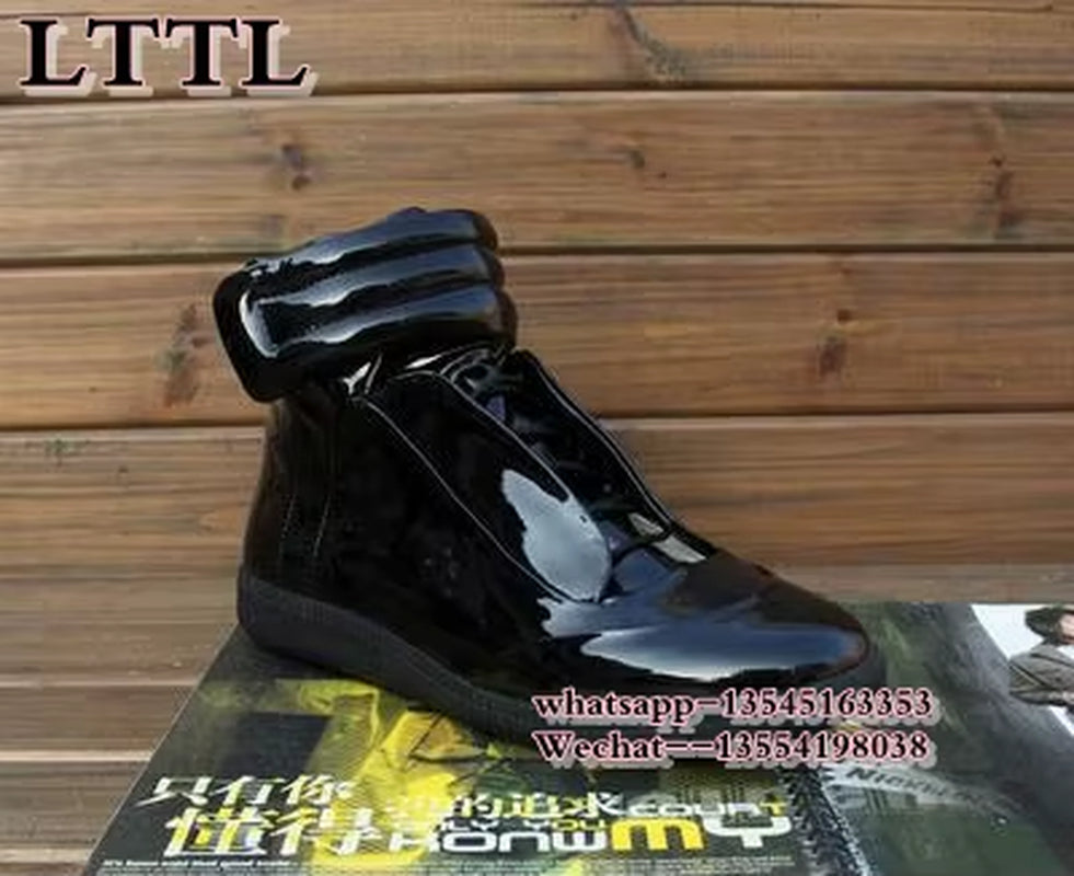 38-46 Luxury Brand Men Shoes Shinny Leather Casual Shoes Men'S High Top Silvery Gold Red High Quality Men Flats Casual Shoes