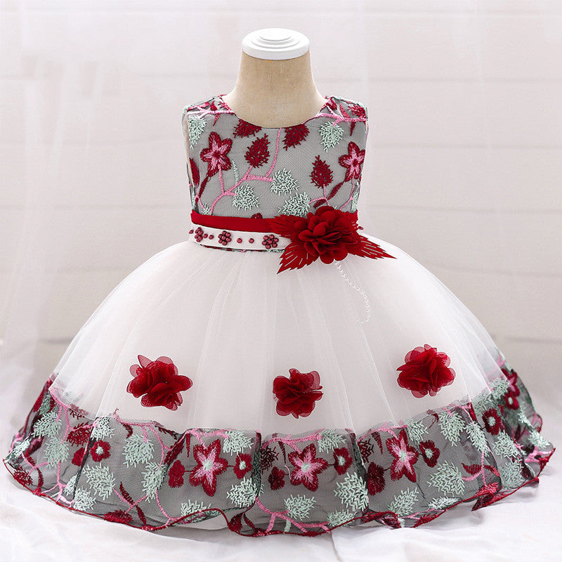 Lace color matching princess dress