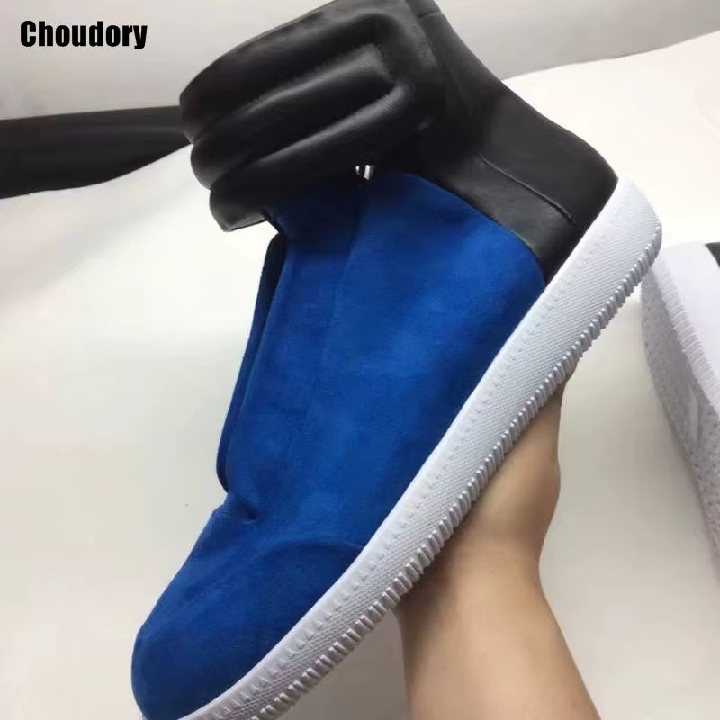 38-46 Luxury Brand Men Shoes Shinny Leather Casual Shoes Men'S High Top Silvery Gold Red High Quality Men Flats Casual Shoes