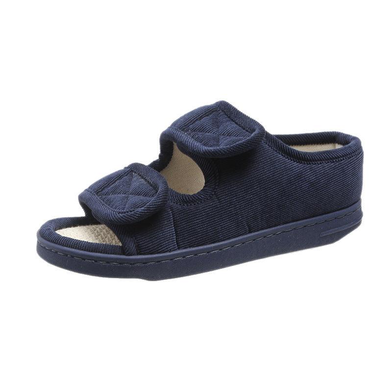 Home Linen Breathable Large Size Cloth Sandals For The Elderly