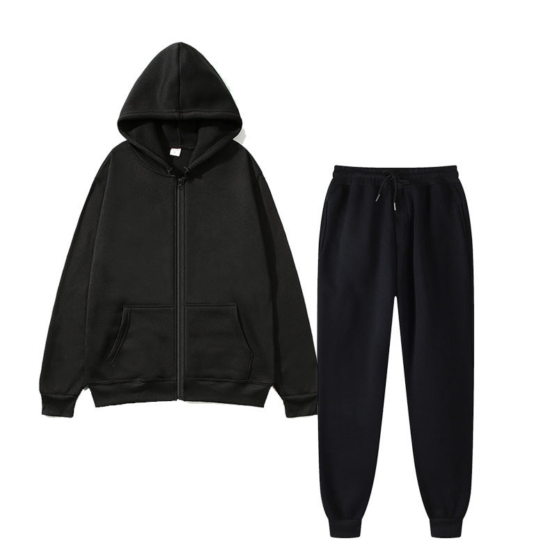 Men's Sports Fleece Suit Solid Color