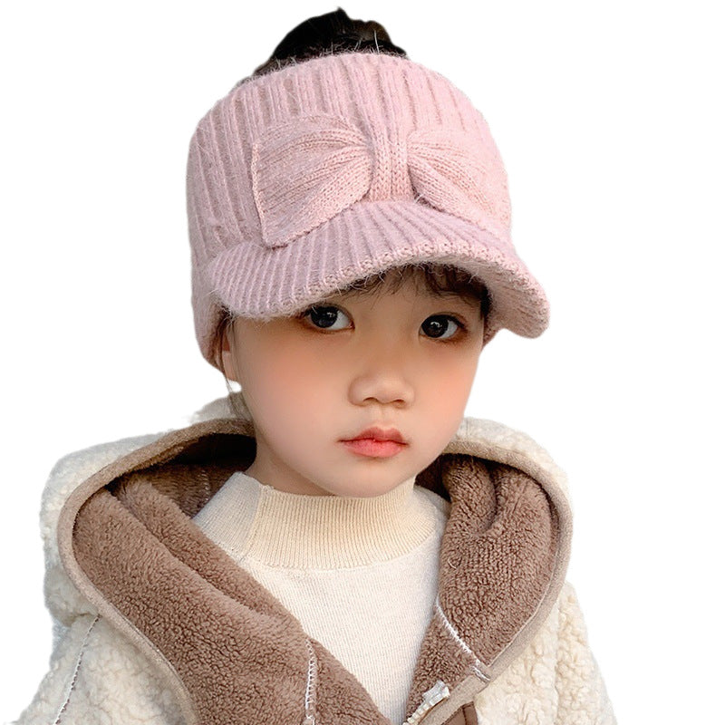 Children's Hat Empty Top Knitted Baseball Cap