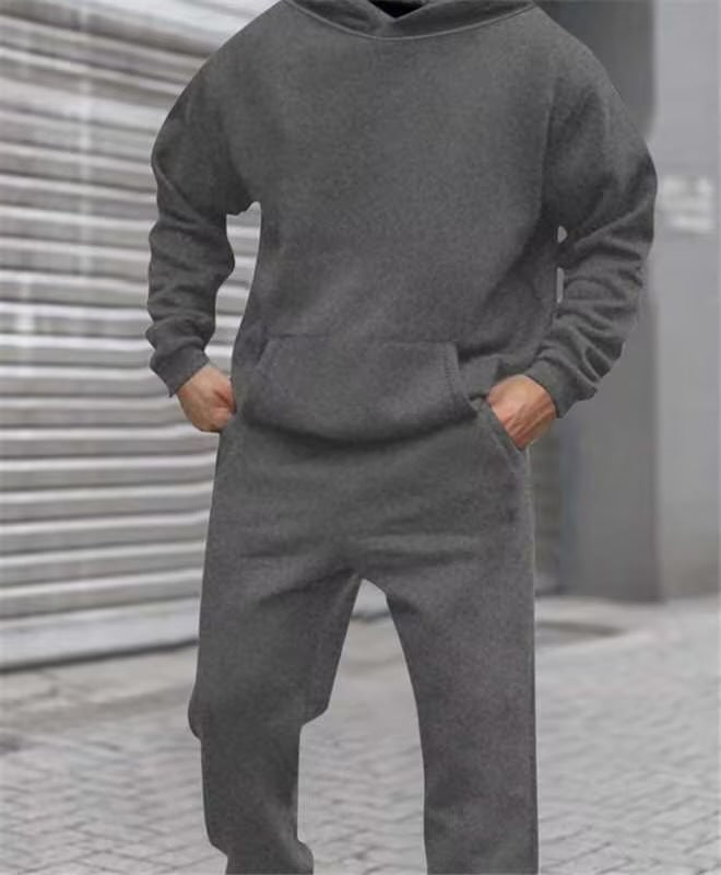Fleece Fashion Casual Loose Long Sleeve Hoodie Set