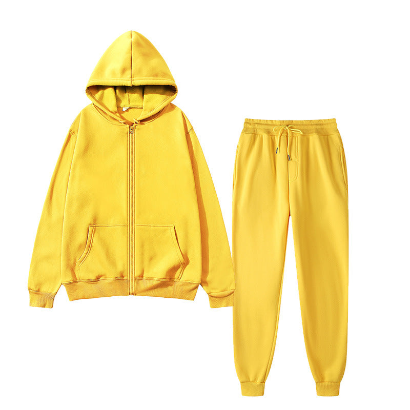 Men's Sports Fleece Suit Solid Color