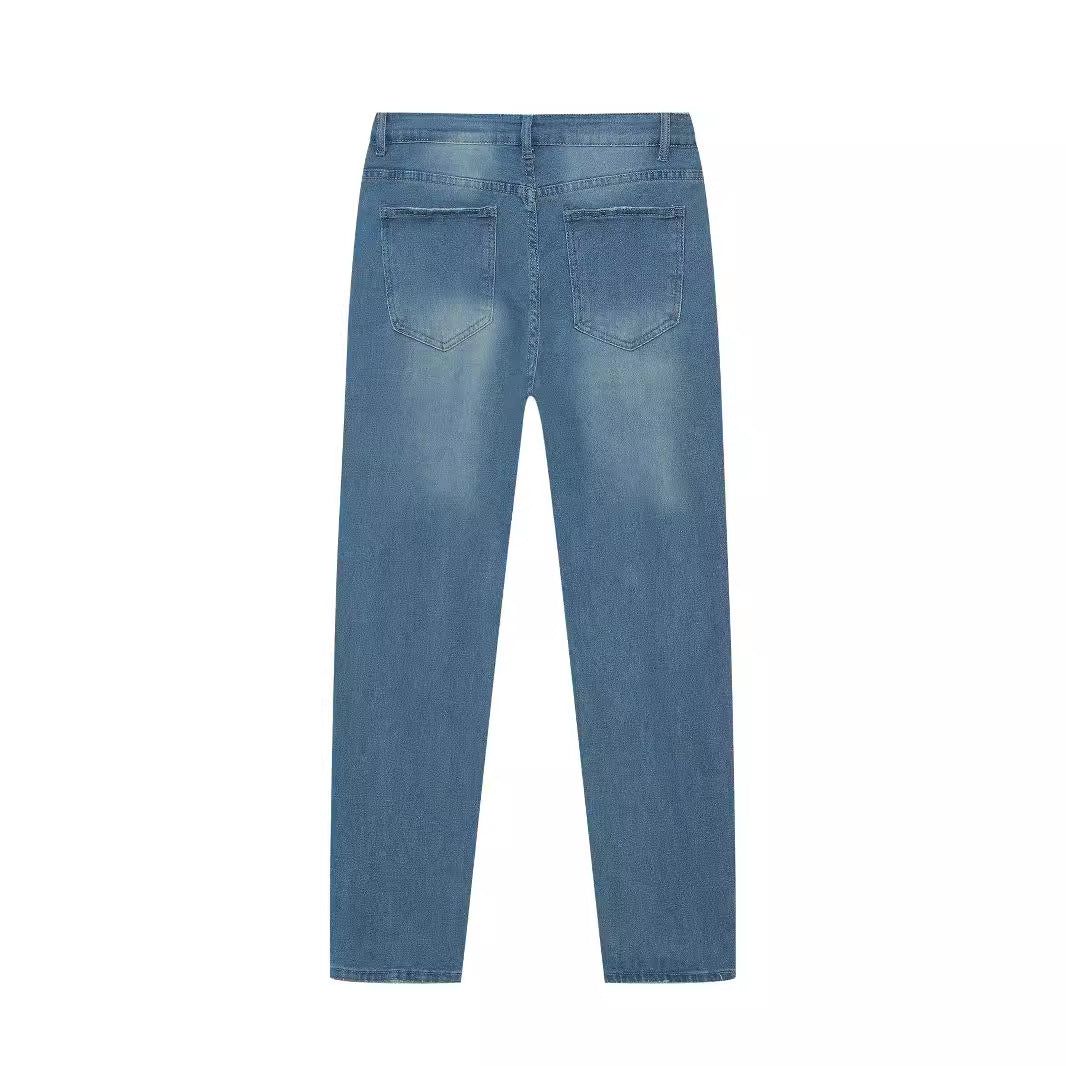 Personality Denim Skinny Jeans For Men