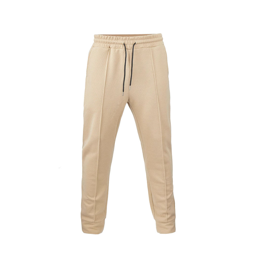 Mid-waist Sports Casual Solid Color Drawstring Loose Jogging Trendy Long Pants